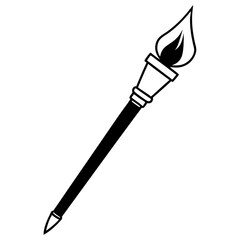 illustration of a burning match