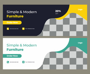  Furniture facebook cover design  template