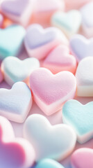 Obraz premium Pastel hearts background.