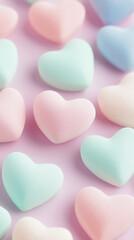 Obraz premium Pastel hearts background.