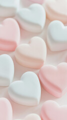 Obraz premium Pastel hearts background.