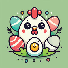 icon, chick, logo, illustration