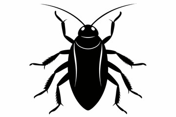 Cockroach pest or roach infestation line art vector icon. Cockroach vector icon. Cockroach logo template vector icon illustration design