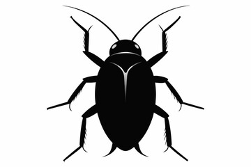 Cockroach pest or roach infestation line art vector icon. Cockroach vector icon. Cockroach logo template vector icon illustration design