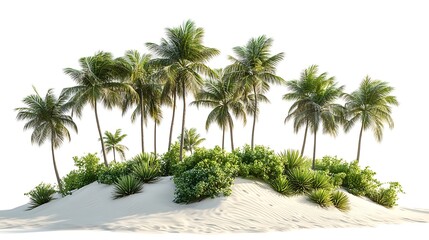 Fototapeta premium Tropical island paradise beach nature scene sunny atmosphere