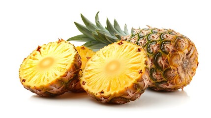 Sliced pineapple showcase kitchen food photography bright close-up