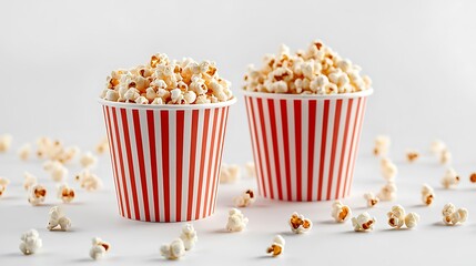 Close-up popcorn serving cozy home theater movie night