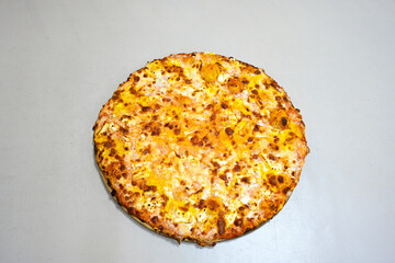 Traditional Turkish cuisine. Pizza, pita, pidesi, sucuk, hummus, kebab. Many dishes on the table. Serving dishes in restaurant. Margherita,  mix, formaggi, veggie karisik pizza. Top view, flat lay