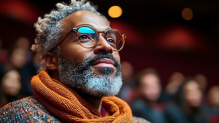 A programmer presenting their innovative app at a tech conference, realizing professional aspirations