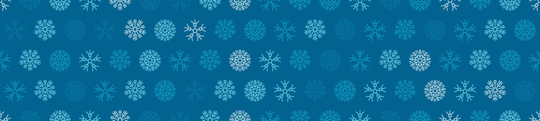 Winter seamless pattern with snowflakes