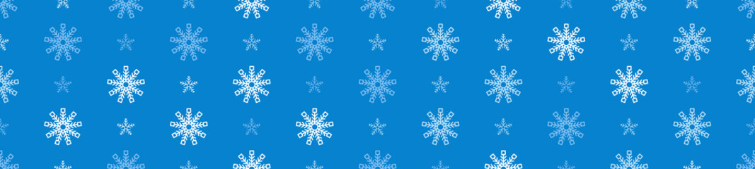 Winter seamless pattern with snowflakes