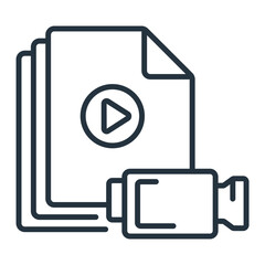 file video icons symbol with elements for infographic web