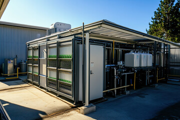 Naklejka premium Renewable energy-powered desalination for agricultural use