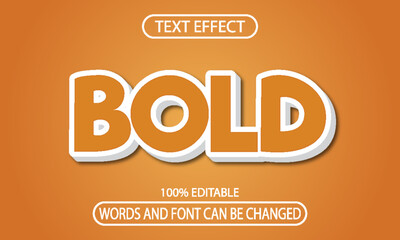Bold text effect font 3D editable text effect