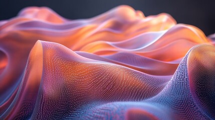 Obraz premium Abstract, vibrant, glowing, textured, 3D, fl