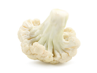 Fresh cauliflower isolated on white background. Clipping path.