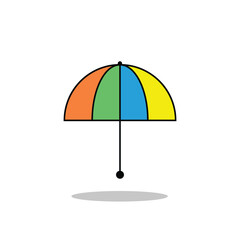 illustration of a umbrella isolated on white