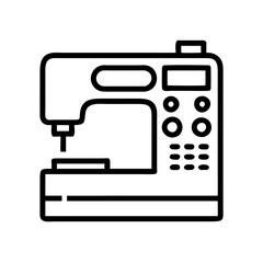 Sewing Machine Line Icon 