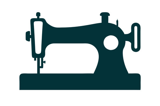 recommend clip art: Sewing machine silhouette vector illustration 
