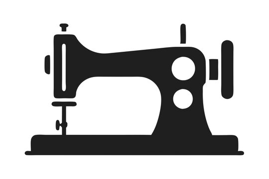 recommend clip art: Sewing machine silhouette vector illustration 