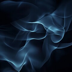 Obraz premium Abstract Blue Smoke Swirling in Dark Background Creates a Mesmerizing Visual Effect and Dynamic Movement