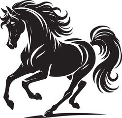 Horse illustration silhouette