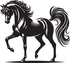 Horse illustration silhouette