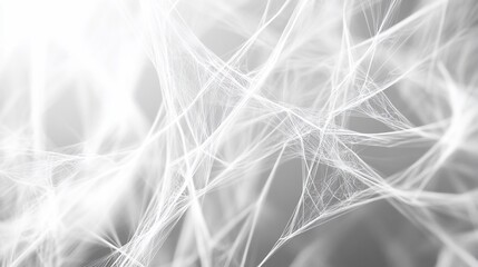 Abstract white web-like structure on gray background.