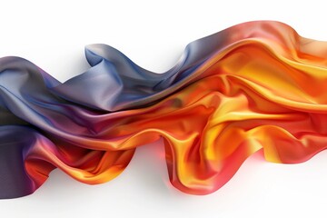 Obraz premium Colorful flowing fabric with gradient hues