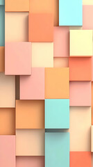 Pastel Cube 3D Abstract Background