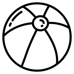 Beach Ball Icon For Design Element