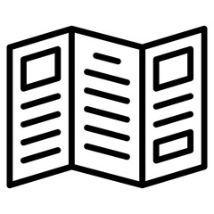 Travel Brochure Icon For Design Element