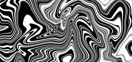 Abstract black and white fluid art swirls effect liquid marble vector illustration. Smooth elegant black satin texture. Luxurious marble background design. Abstract Monochrome Fluid Marble Pattern.
