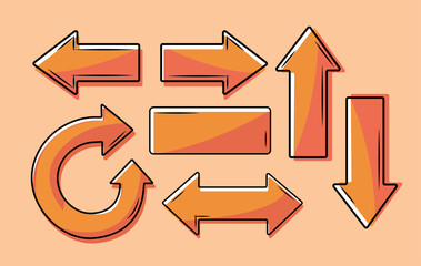 Set of Arrow Signs Illustration