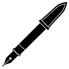 Fountain Pen Line Art Vector Design