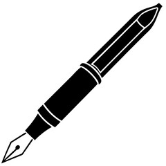 Fountain Pen Line Art Vector Design