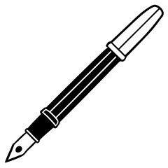 Fountain Pen Line Art Vector Design
