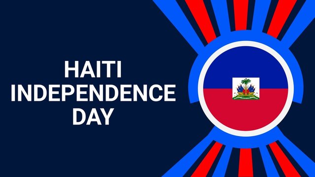 Haiti Independence Day web banner design illustration 