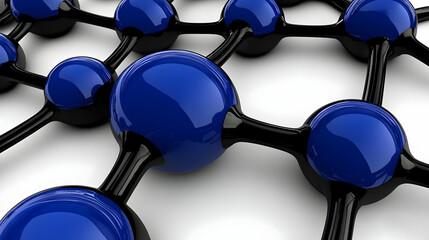 Abstract 3D Blue Network