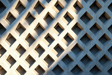 Modern geometric lattice pattern with shadows and depth