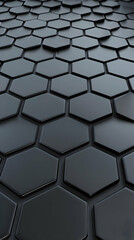 Dark Hexagon 3D Background