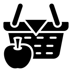 Picnic Basket Icon For Design Element
