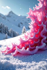 Rosa de los vientos sobre un paisaje in?rdinado con nieve, ambiente pac?fico, viento
