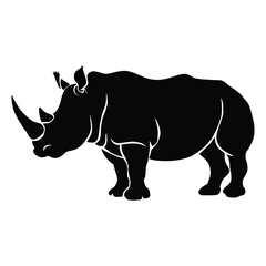 rhinoceros vector silhouette , rhinoceros vector illustration , rhino vector silhouette , rhino art illustration