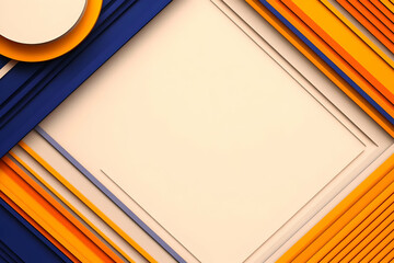 Abstract 3D Background Orange Blue