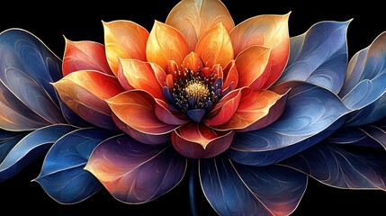 A Vibrant Artistic Depiction Of A Striking Flower