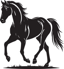 Horse silhouette isolated on white