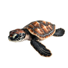 Fototapeta premium baby sea turtle isolate die cut
