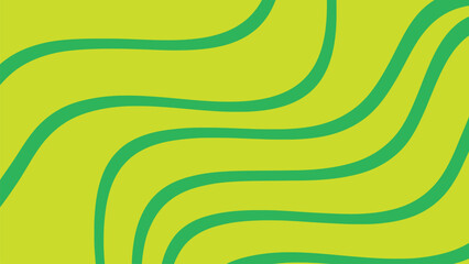Abstract background with green curved lines