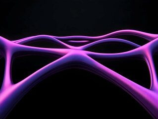 Abstract 3D Purple Wave Background